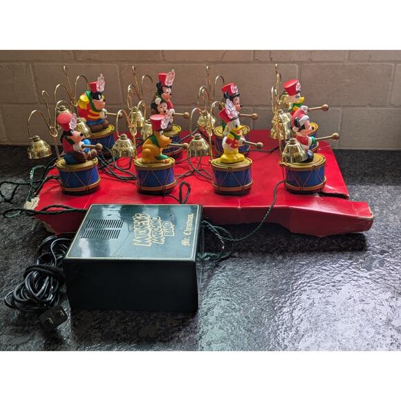 1992 Mr. Christmas Mickey’s Marching Band – 8 Disney Characters Drummers – WORKS - Picture 1 of 11
